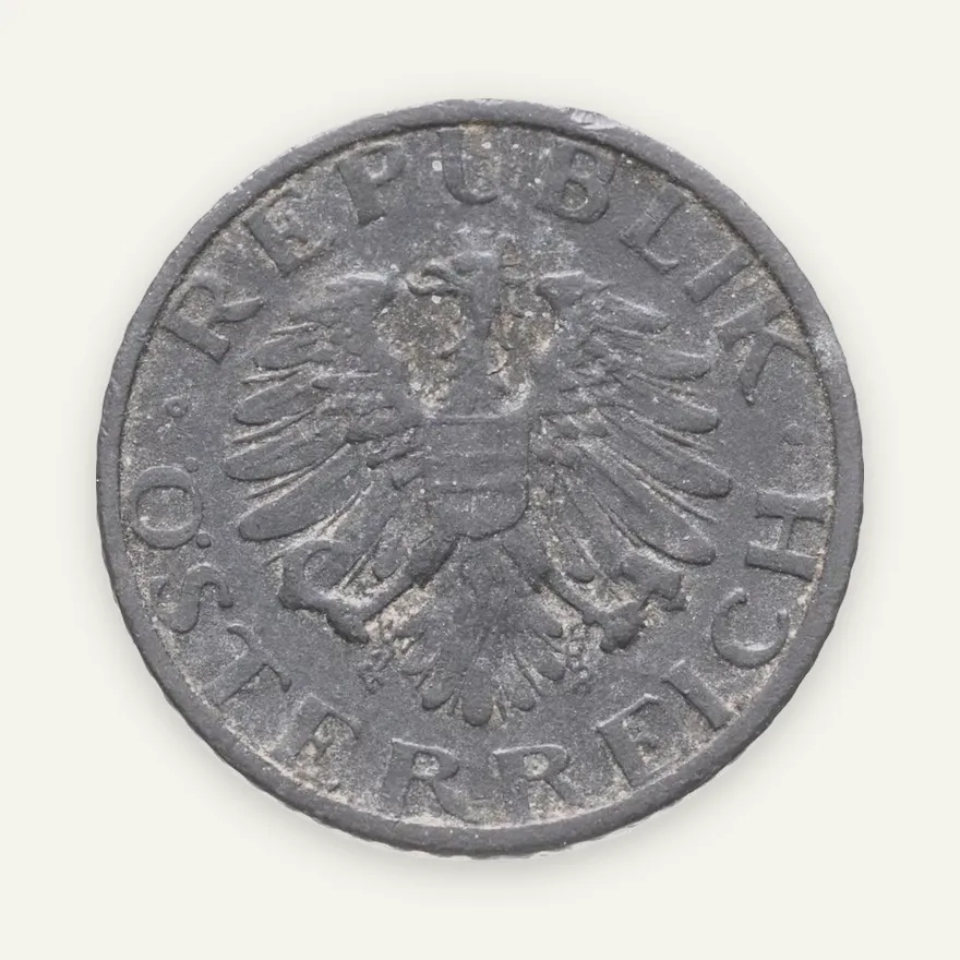 Австрия 5 грошей (groschen) 1950, реверс