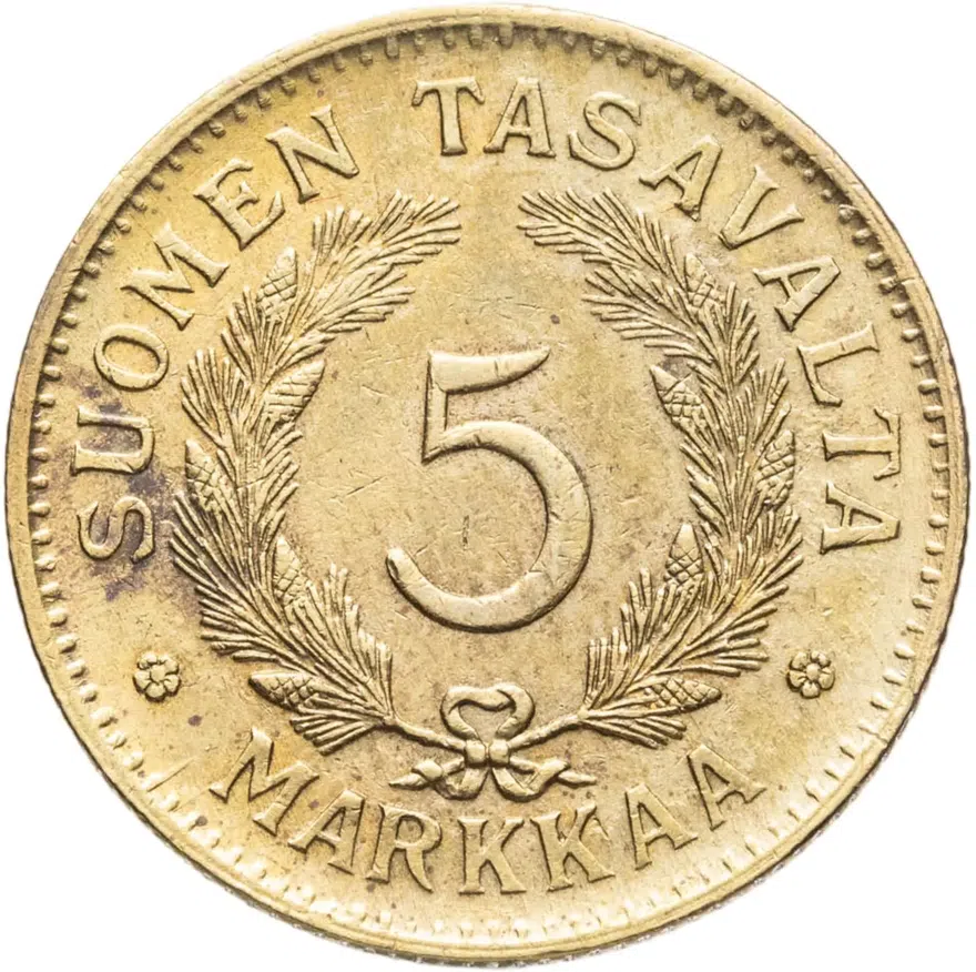 Финляндия 5 марок (markkaa) 1948