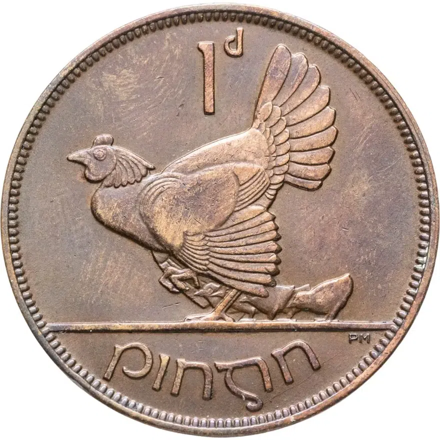Ирландия 1 пенни (penny) 1935, реверс