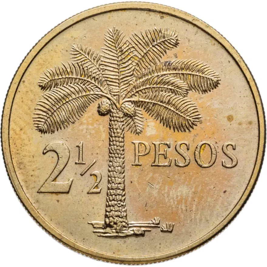 Гвинея-Бисау 2 1/2 песо (pesos) 1977, реверс