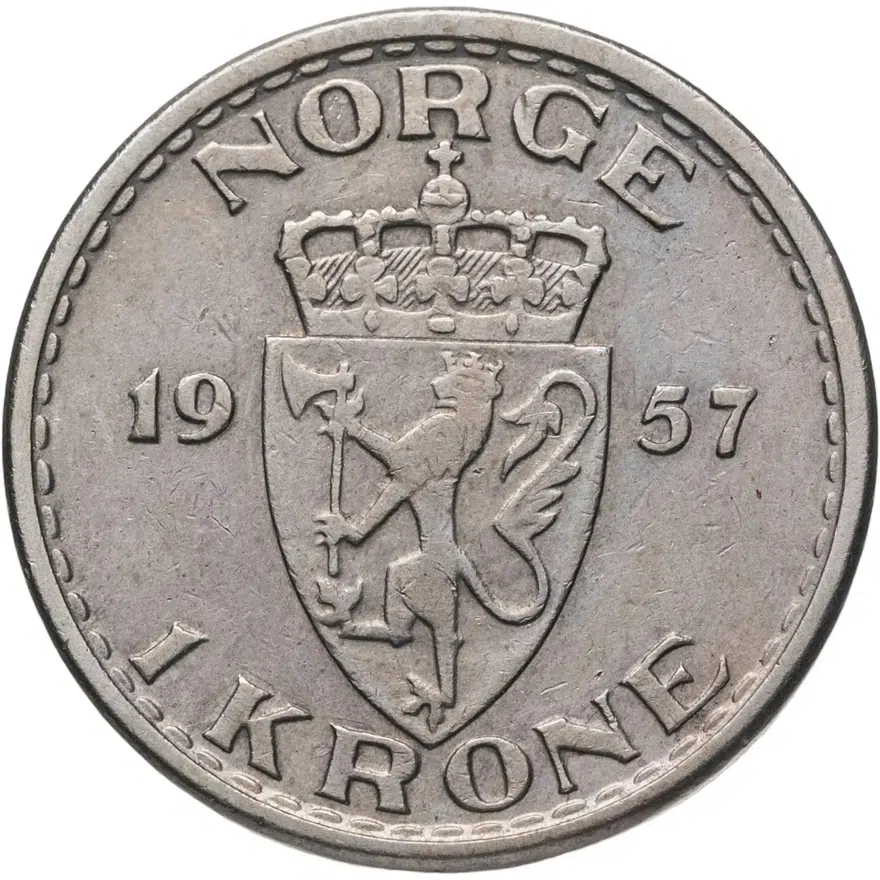 Норвегия 1 крона (krone) 1957