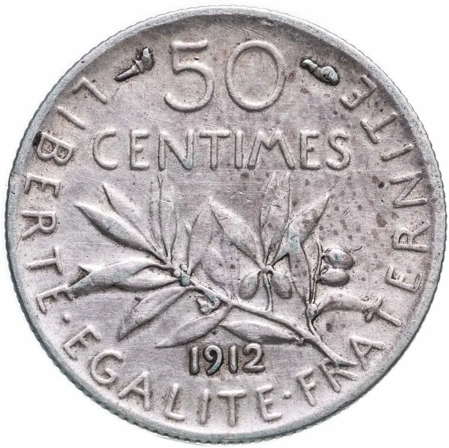 Франция 50 сантимов (centimes) 1912, аверс