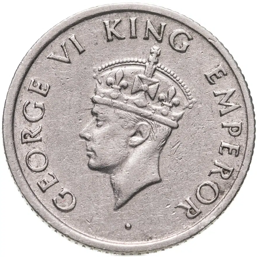 Индия (Британская) 1/4 рупии (rupee) 1946, реверс