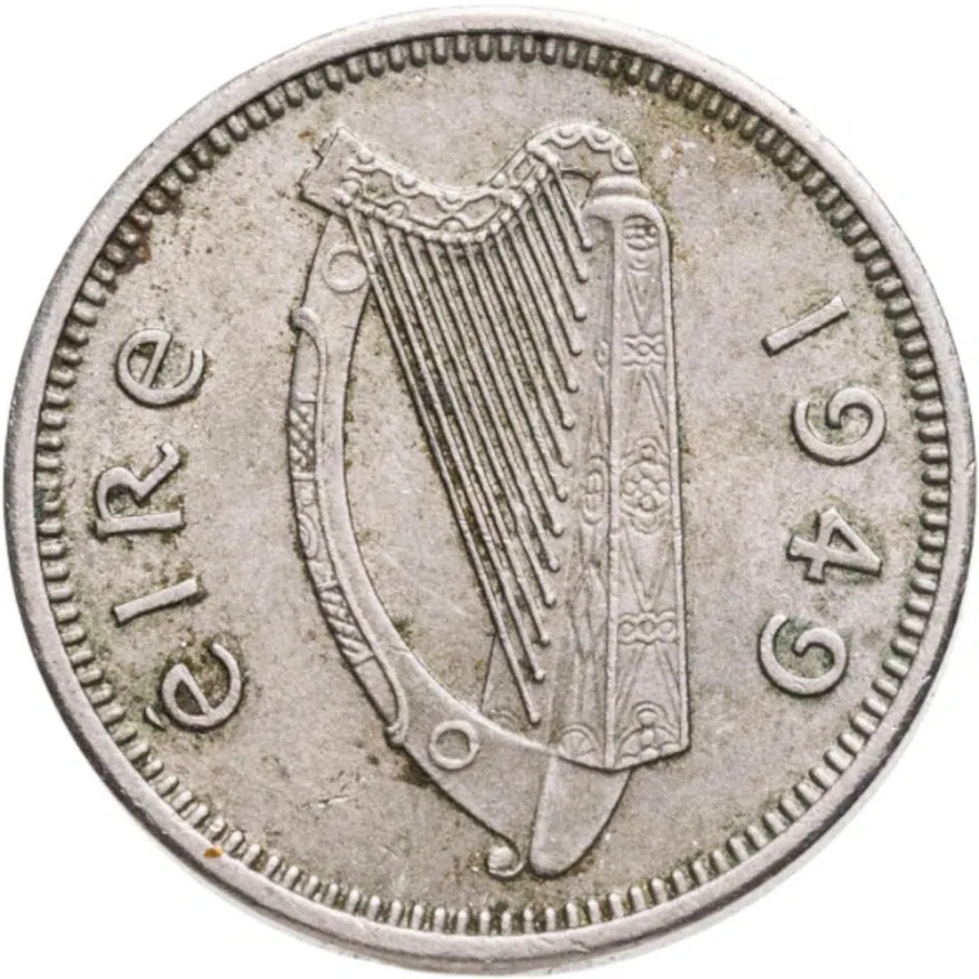 Ирландия 3 пенса (pence) 1949, реверс
