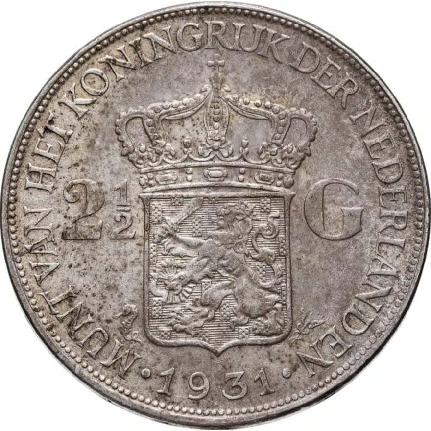 Нидерланды 2 1/2 гульдена (gulden) 1931, реверс