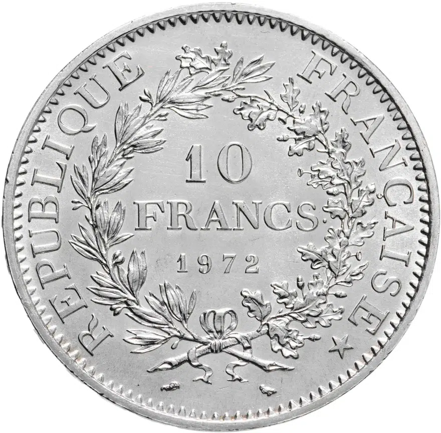 Франция 10 франков (francs) 1972