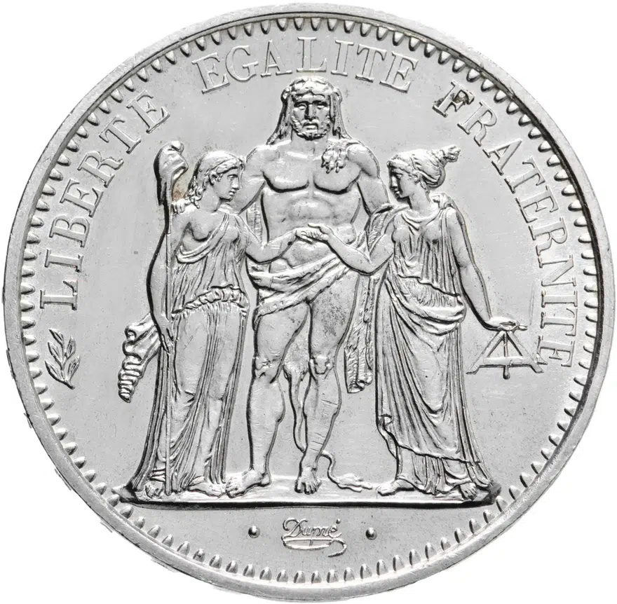 Франция 10 франков (francs) 1972, реверс