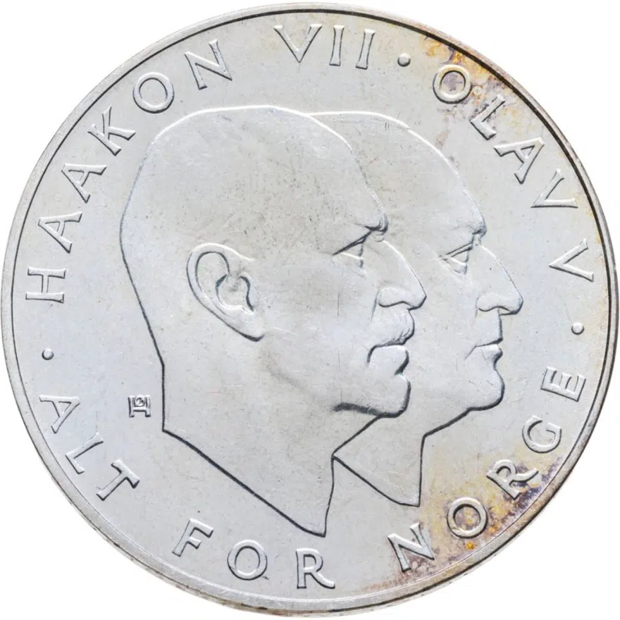 Норвегия 25 крон (kroner) 1970 "25 лет освобождению Норвегии"
