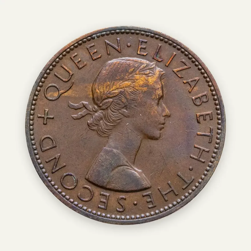 Новая Зеландия 1 пенни (penny) 1959, аверс