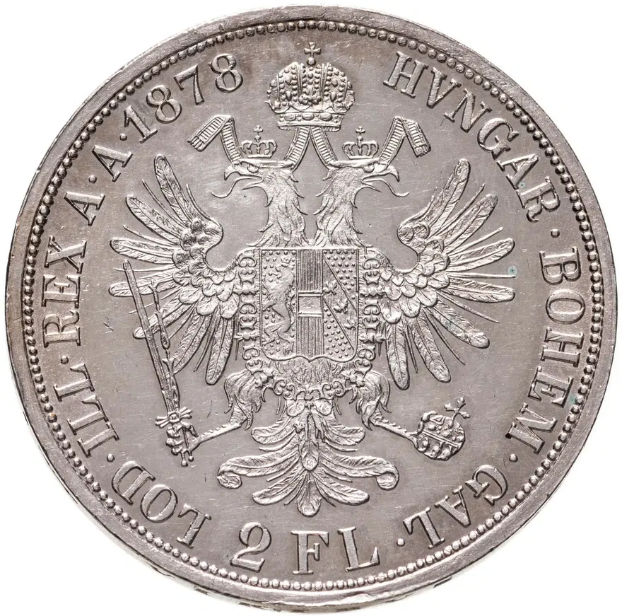 Австрия 2 флорина (florin) 1878, реверс