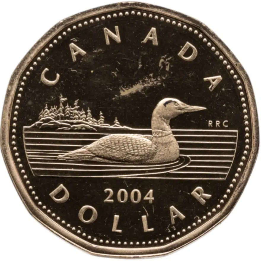 Канада 1 доллар (dollar) 2004, аверс