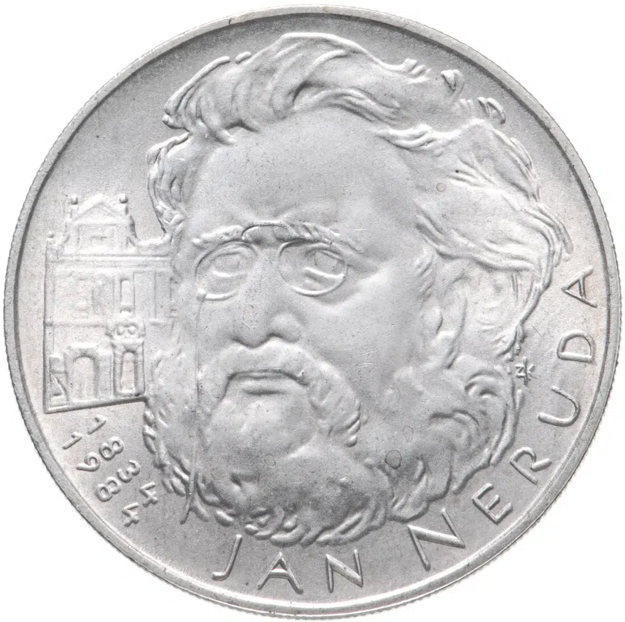 Чехословакия 100 крон (korun) 1984  150 лет со дня рождения Яна Неруды, аверс