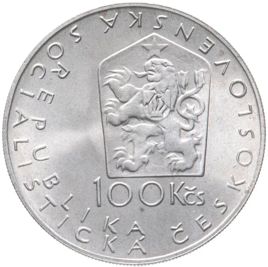 Чехословакия 100 крон (korun) 1984  150 лет со дня рождения Яна Неруды, реверс