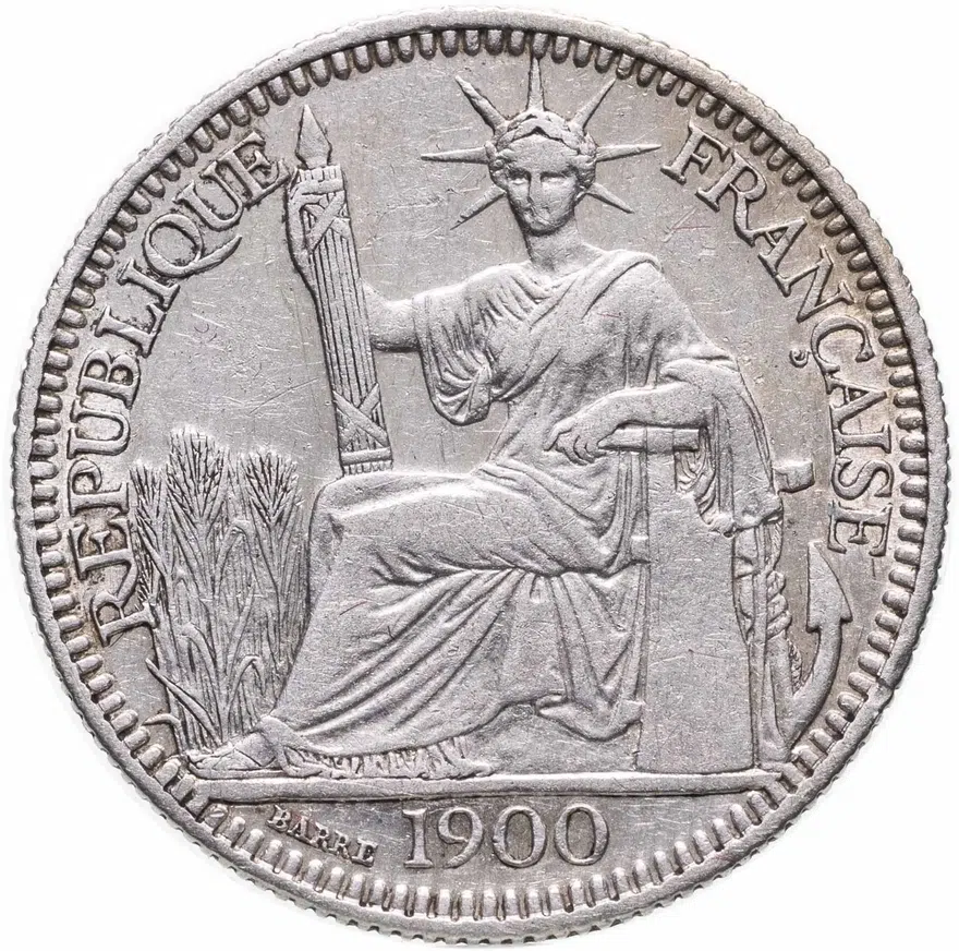 Французский Индокитай 10 сантимов (centimes) 1900, реверс
