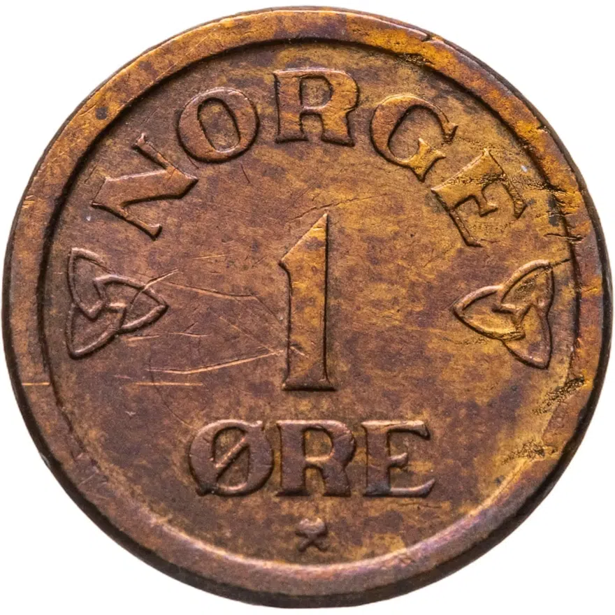 Норвегия 1 эре (ore) 1957