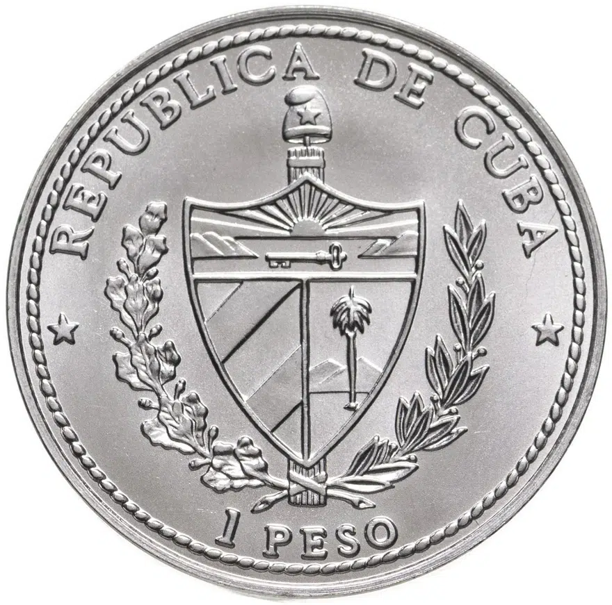 Куба 1 песо (peso) 1991 "500 лет открытию Америки - Королева Хуана I", реверс