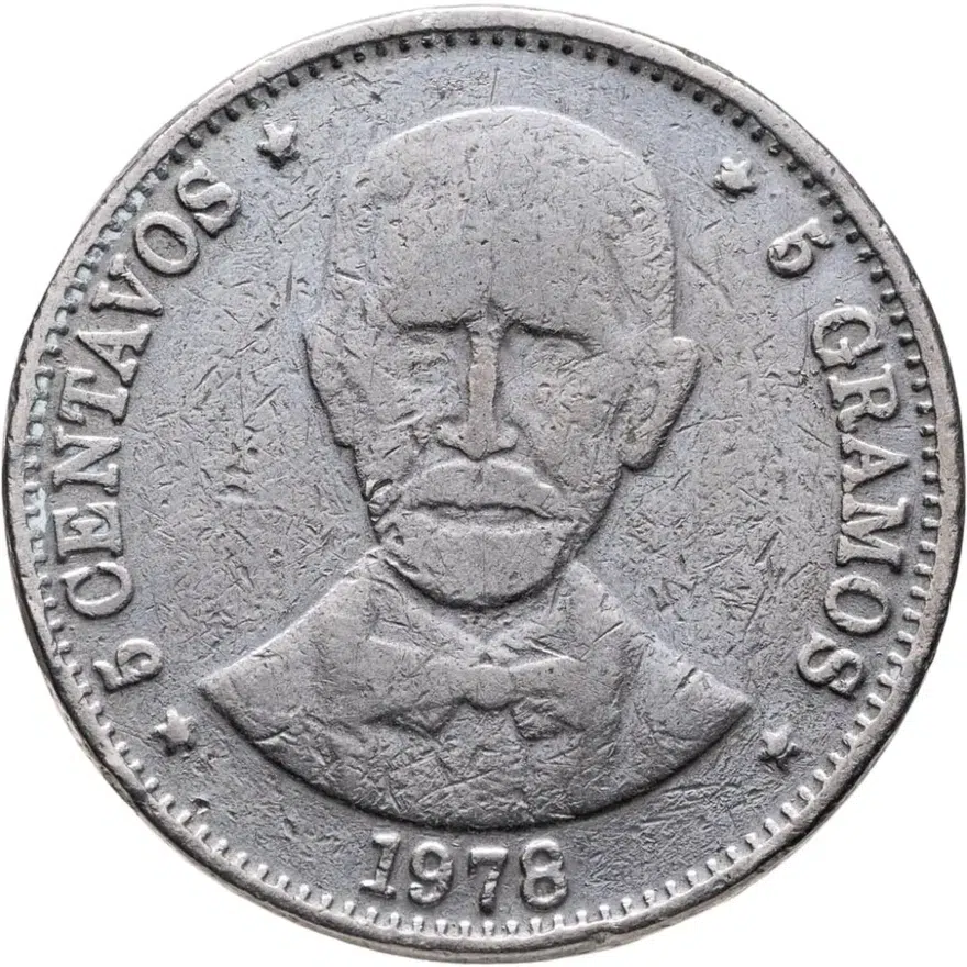Доминикана 5 сентаво (centavos) 1978, реверс