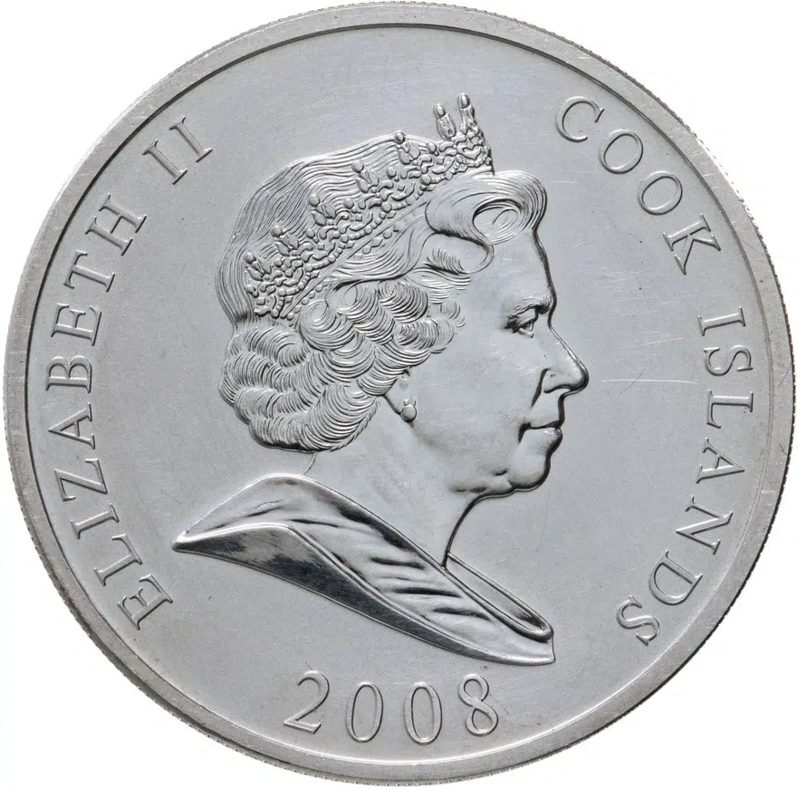 Острова Кука 10 долларов (dollars) 2008  Генри Форд, реверс