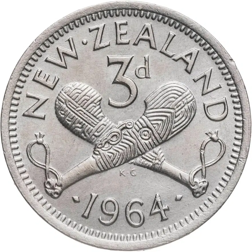 Новая Зеландия 3 пенса (pence) 1964, аверс