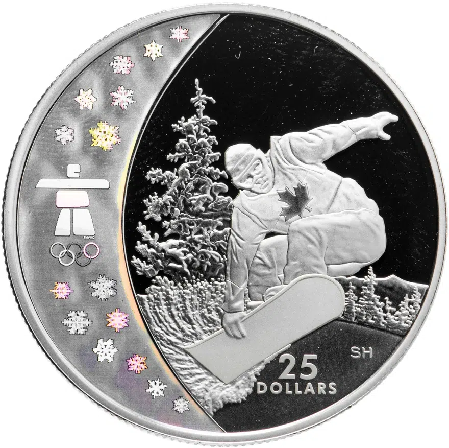 Канада 25 долларов (dollars) 2008   XXI зимние Олимпийские Игры, Ванкувер 2010 - Фристайл