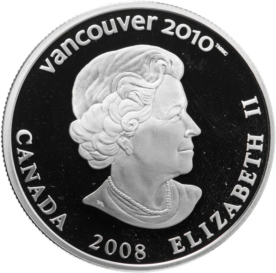 Канада 25 долларов (dollars) 2008   XXI зимние Олимпийские Игры, Ванкувер 2010 - Фристайл, реверс