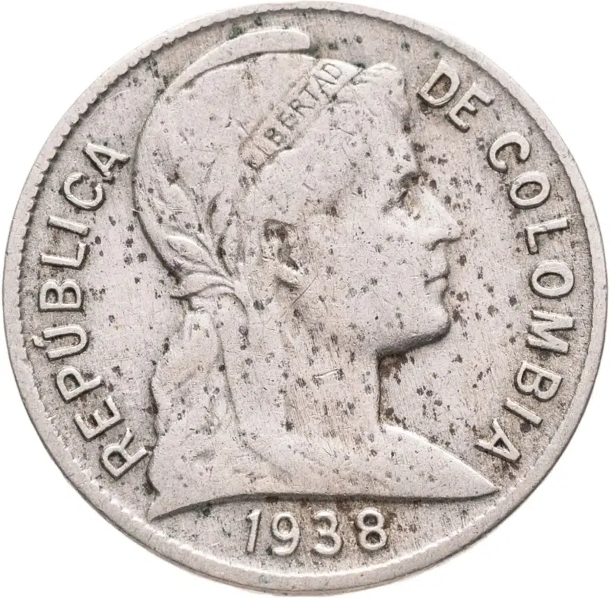 Колумбия 2 сентаво (centavos) 1938