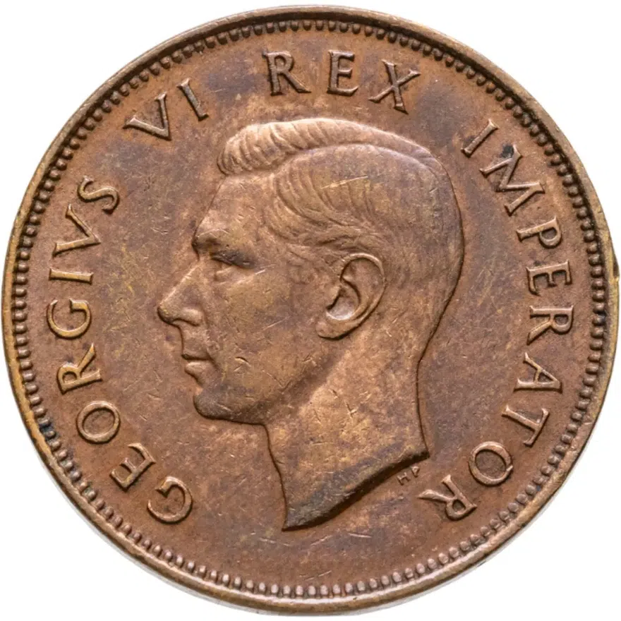 ЮАР 1/2 пенни (penny) 1947, реверс