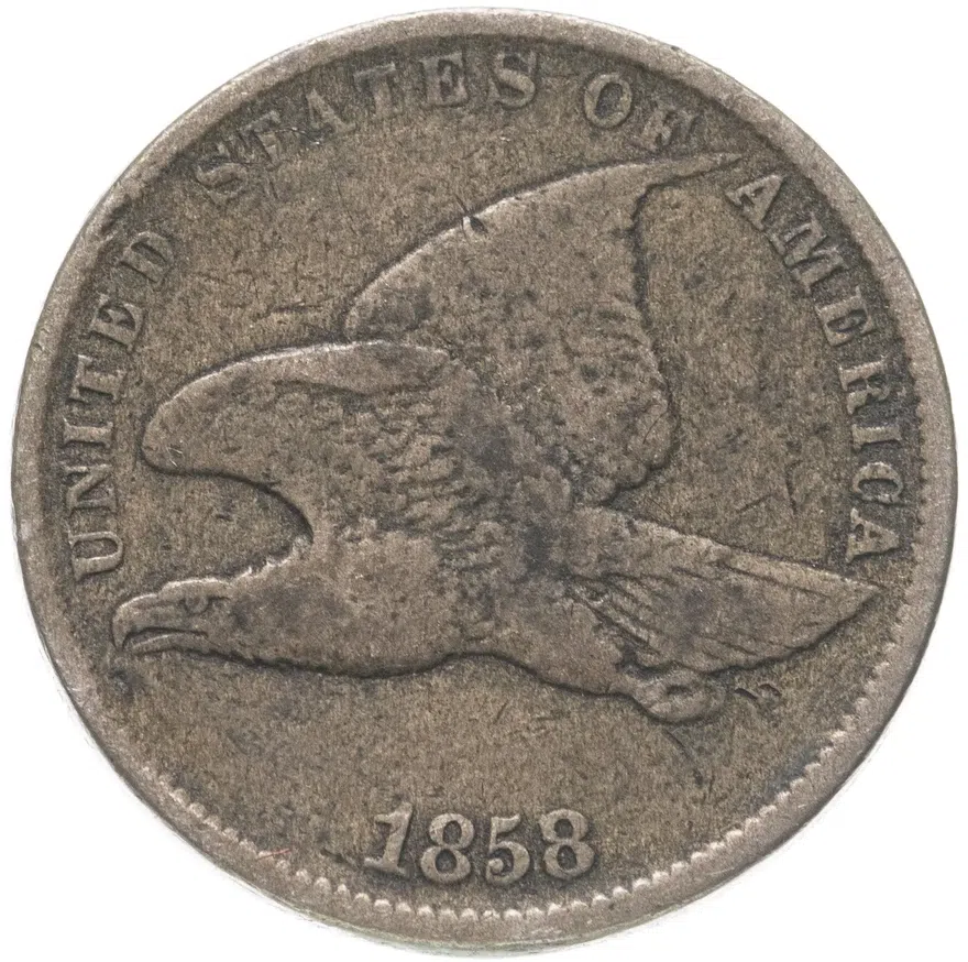 США 1 цент (cent) 1858  Flying Eagle Cent