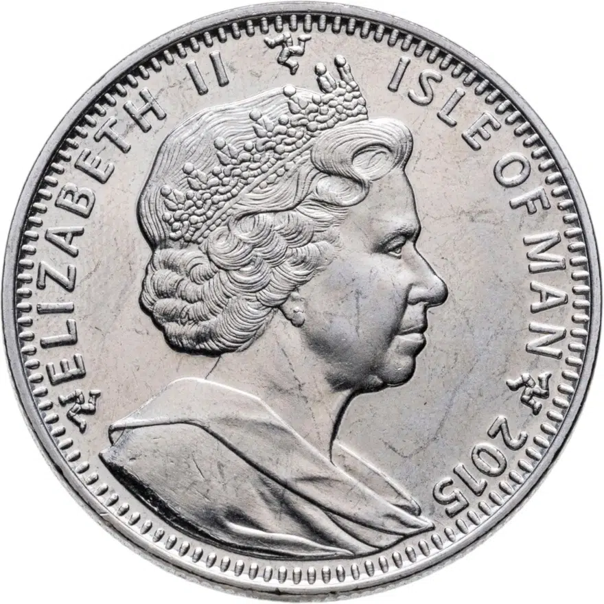 Остров Мэн 1 крона (crown) 2015 Кошки - селкирк-рекс, реверс