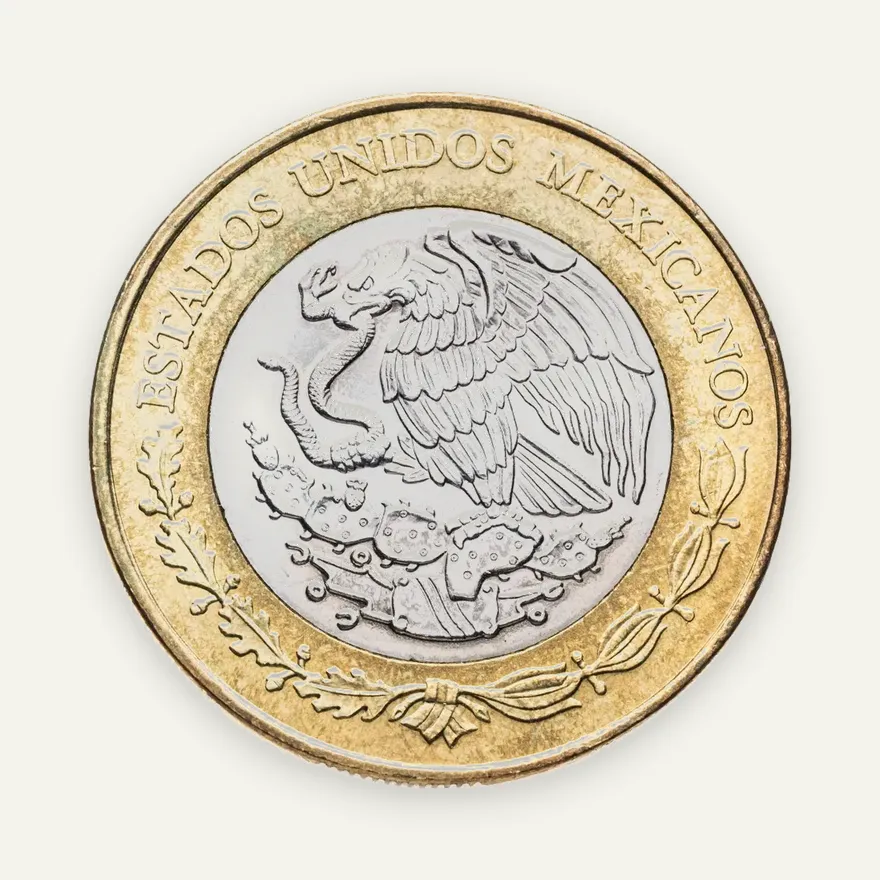 Мексика 20 песо (pesos) 2013 "100 лет Мексиканской армии", реверс