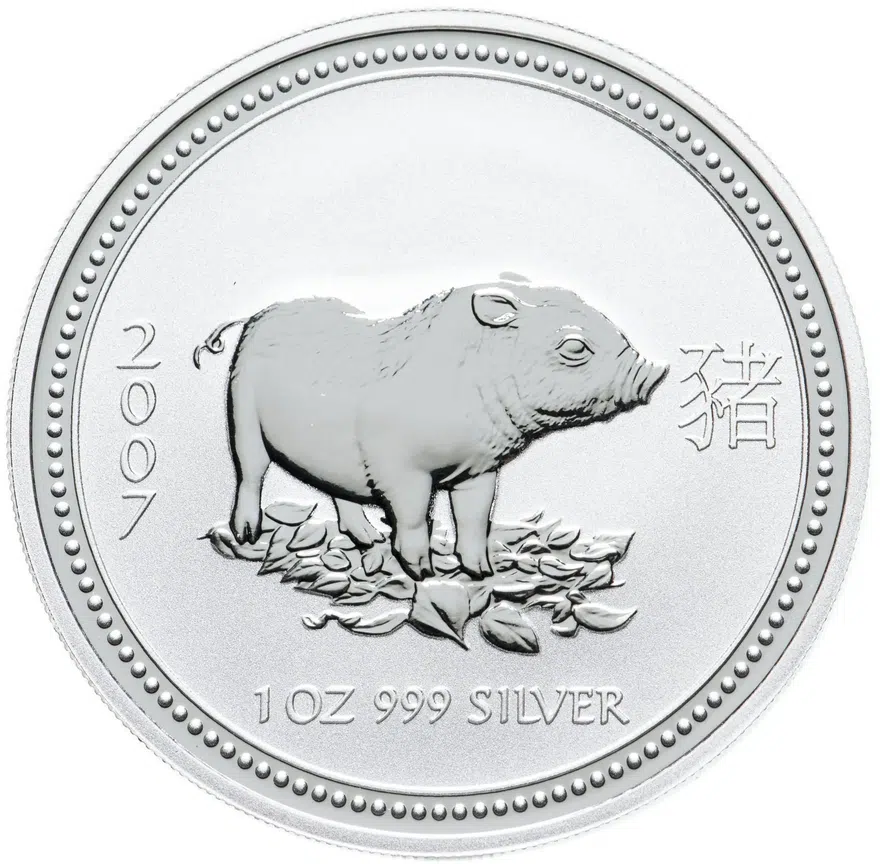 Австралия 1 доллар 2007 «Восточный календарь - Свинья», аверс