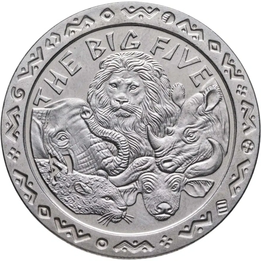 Сьерра-Леоне 1 доллар (dollar) 2001 "Большая африканская пятёрка - Носорог", аверс