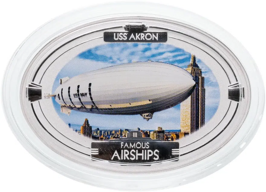 Фиджи 2 доллара (dollars) 2009 "Дирижабли - Американский дирижабль USS Akron (ZRS-4)"