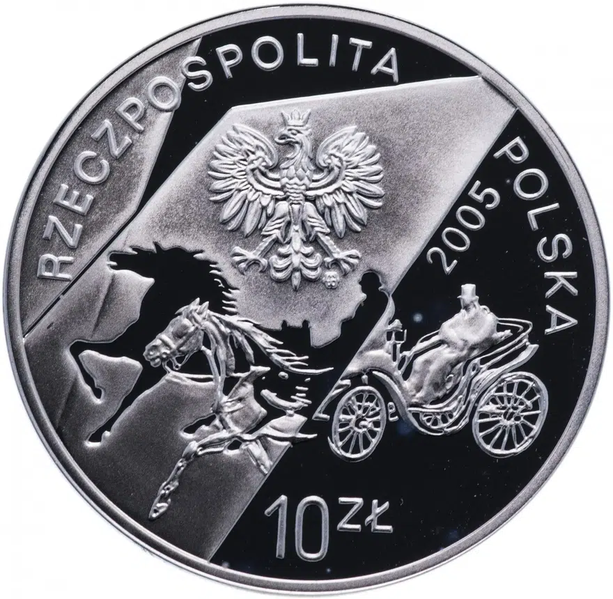 Польша 10 злотых (zlotych) 2005 "100 лет со дня рождения Константы Ильдефонса Галчиньского", реверс