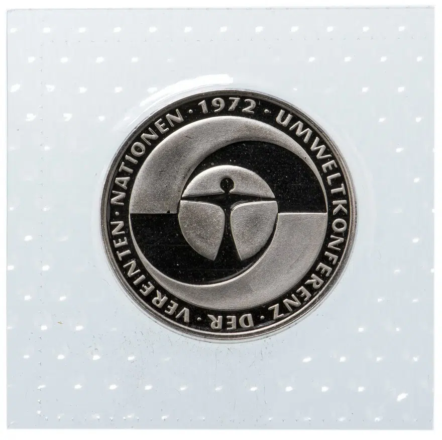 Германия 5 марок (deutsche mark) 1982  10 лет конференции ООН по окружающей среде, реверс