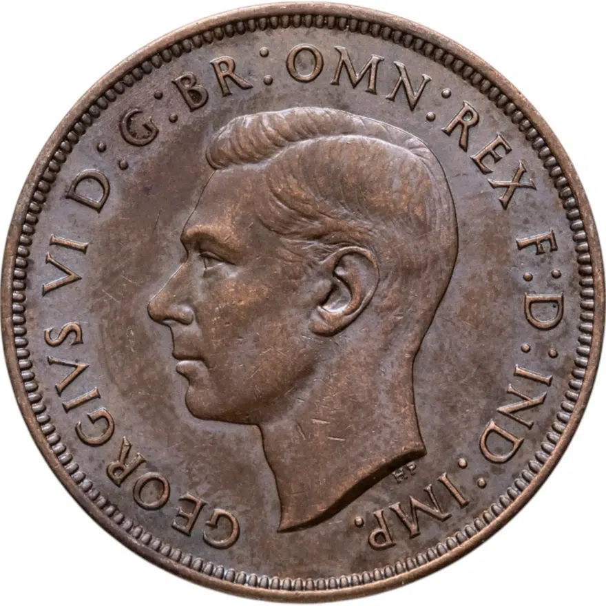 Великобритания 1 пенни (penny) 1937, аверс