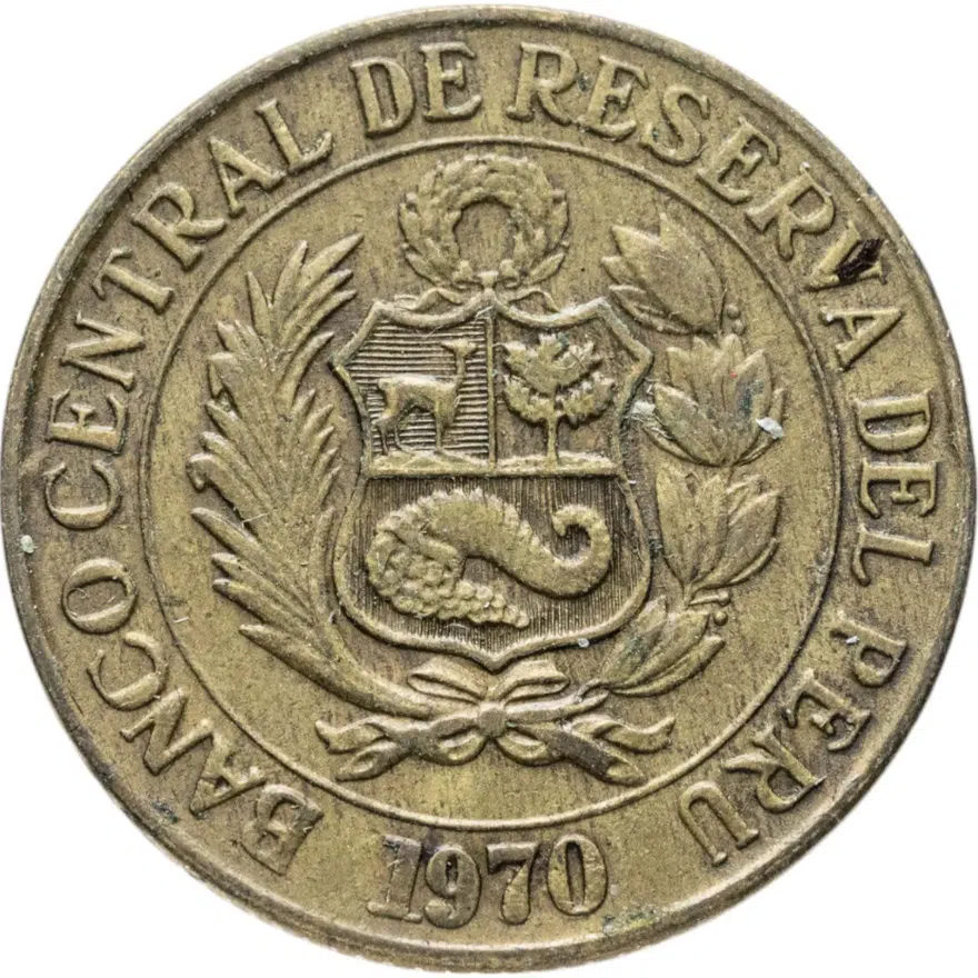 Перу 1/2 соля (sol) 1970, реверс