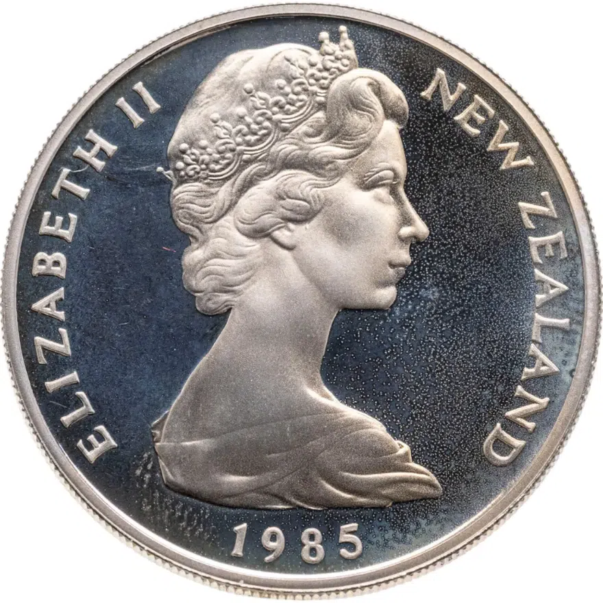 Новая Зеландия 20 центов (cents) 1985, реверс