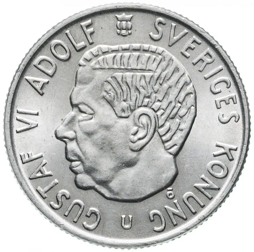 Швеция 2 кроны (kronor) 1965, аверс
