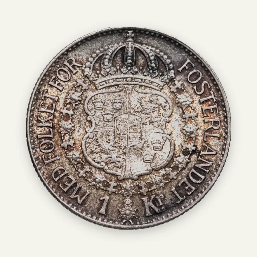 Швеция 1 крона (krona) 1937 Серебро, реверс