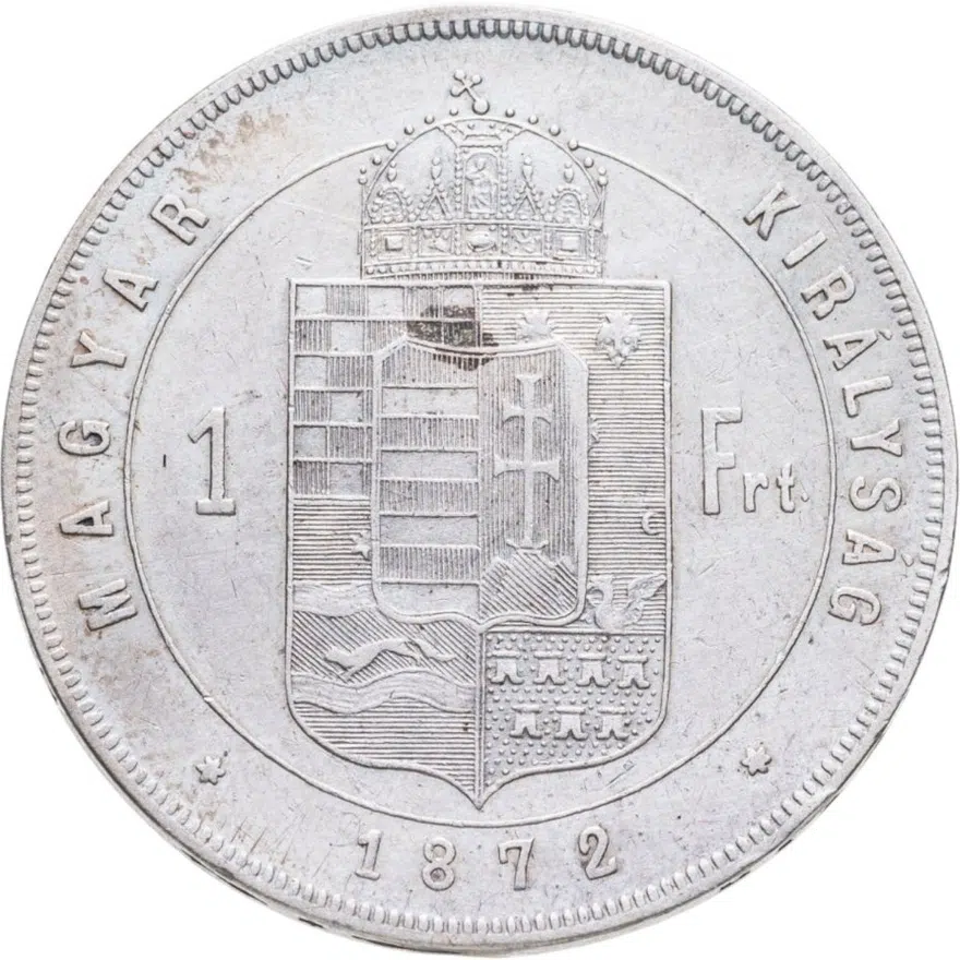 Венгрия 1 форинт (forint) 1872, реверс