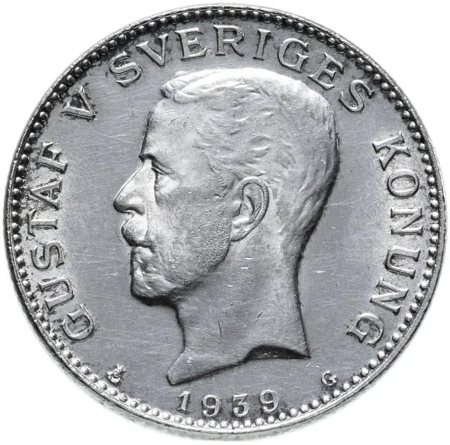 Швеция 1 крона (krona) 1939, реверс