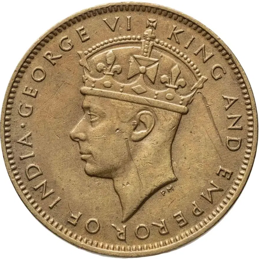 Ямайка 1 фартинг (farthing) 1942, реверс
