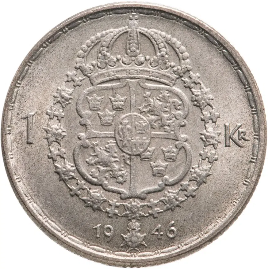 Швеция 1 крона (krona) 1946, реверс