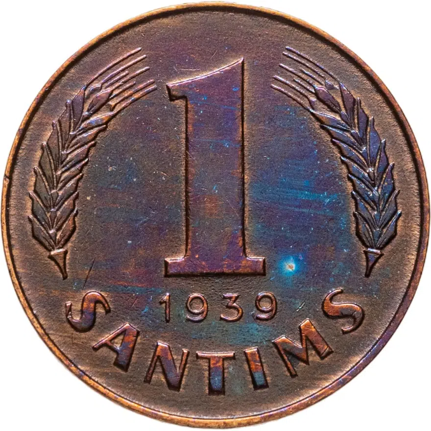 Латвия 1 сантим (centime) 1939