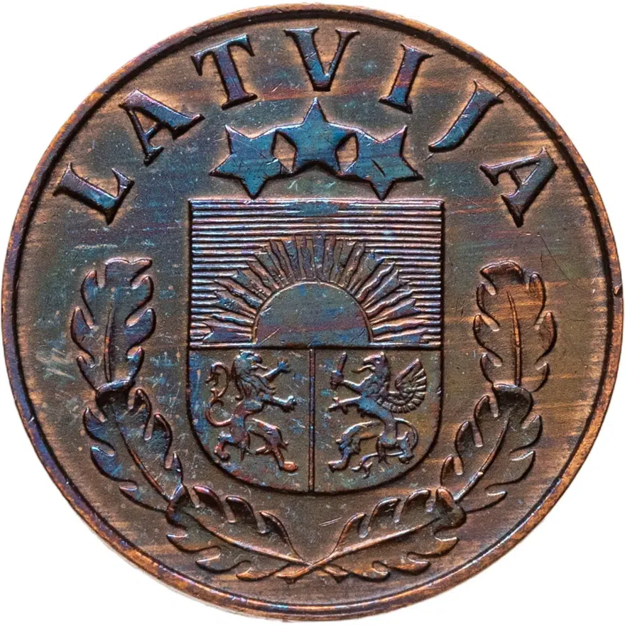 Латвия 1 сантим (centime) 1939, реверс