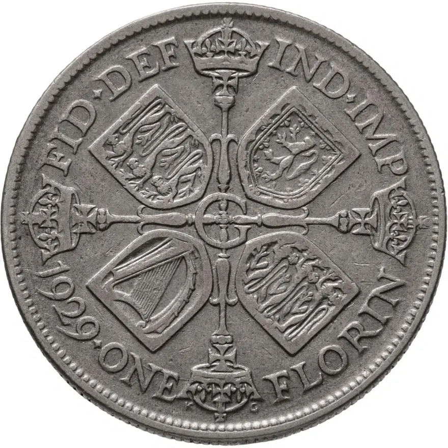 Великобритания 2 шиллинга (флорин, shillings) 1929, реверс
