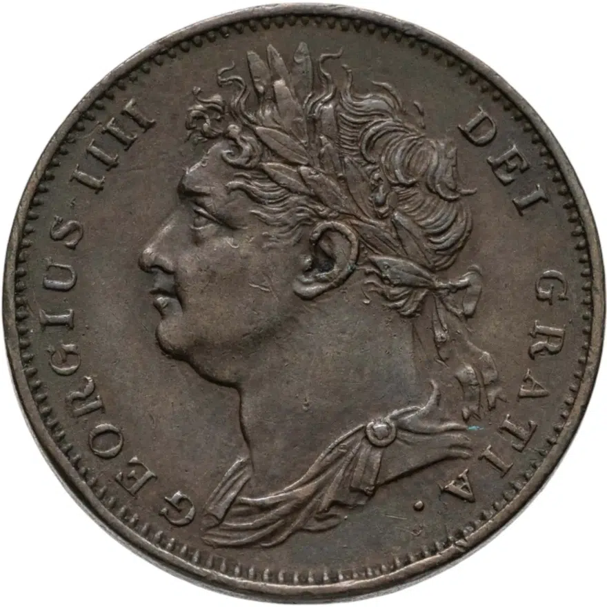 Великобритания 1 фартинг (farthing) 1822