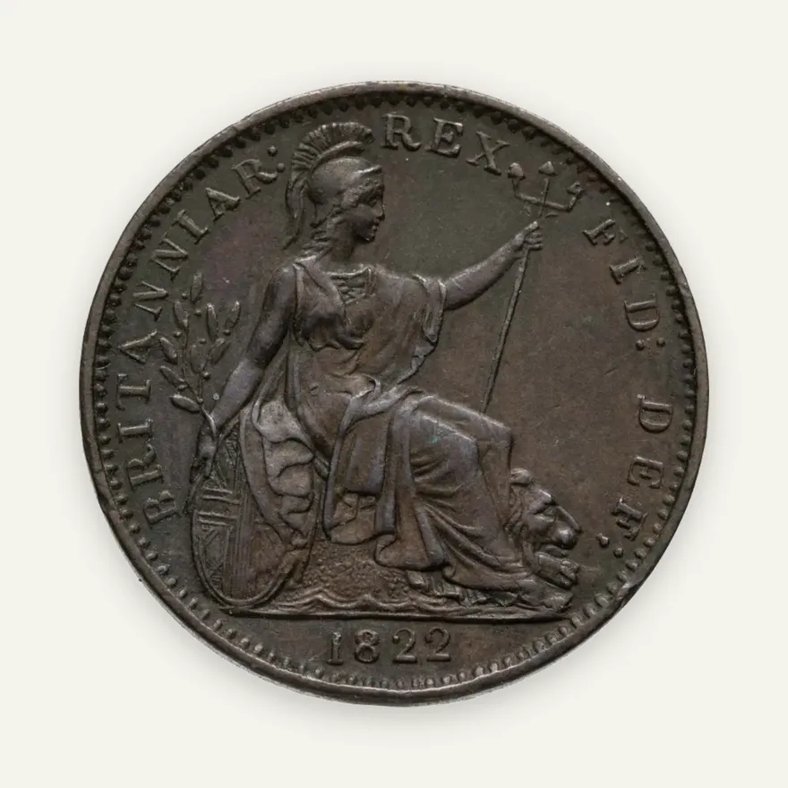 Великобритания 1 фартинг (farthing) 1822, реверс