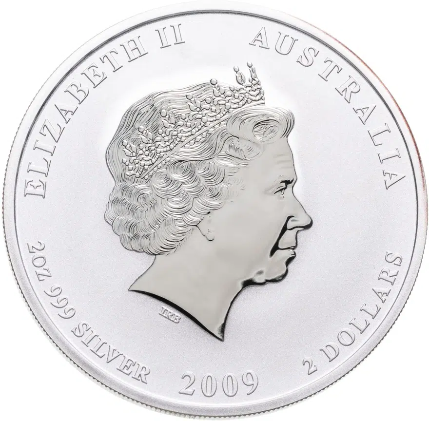 Австралия 2 доллара (dollars) 2009  Восточный календарь - Год Быка, реверс